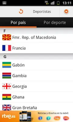 JJOO en Directo – Londres 2012 android App screenshot 2